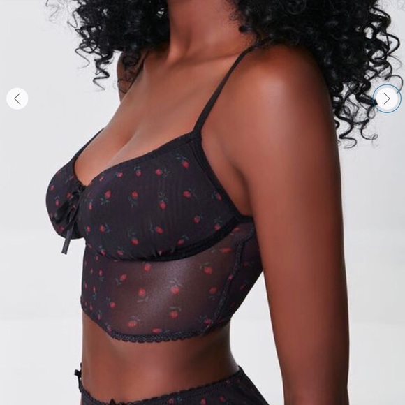 Rose lingerie crop top - Picture 2 of 4